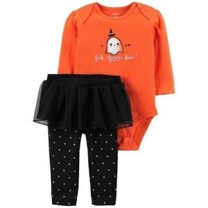 Baby Girls CARTER's 2-Pc Halloween costume Bodysuit & Tutu Pants Set12mo NWT